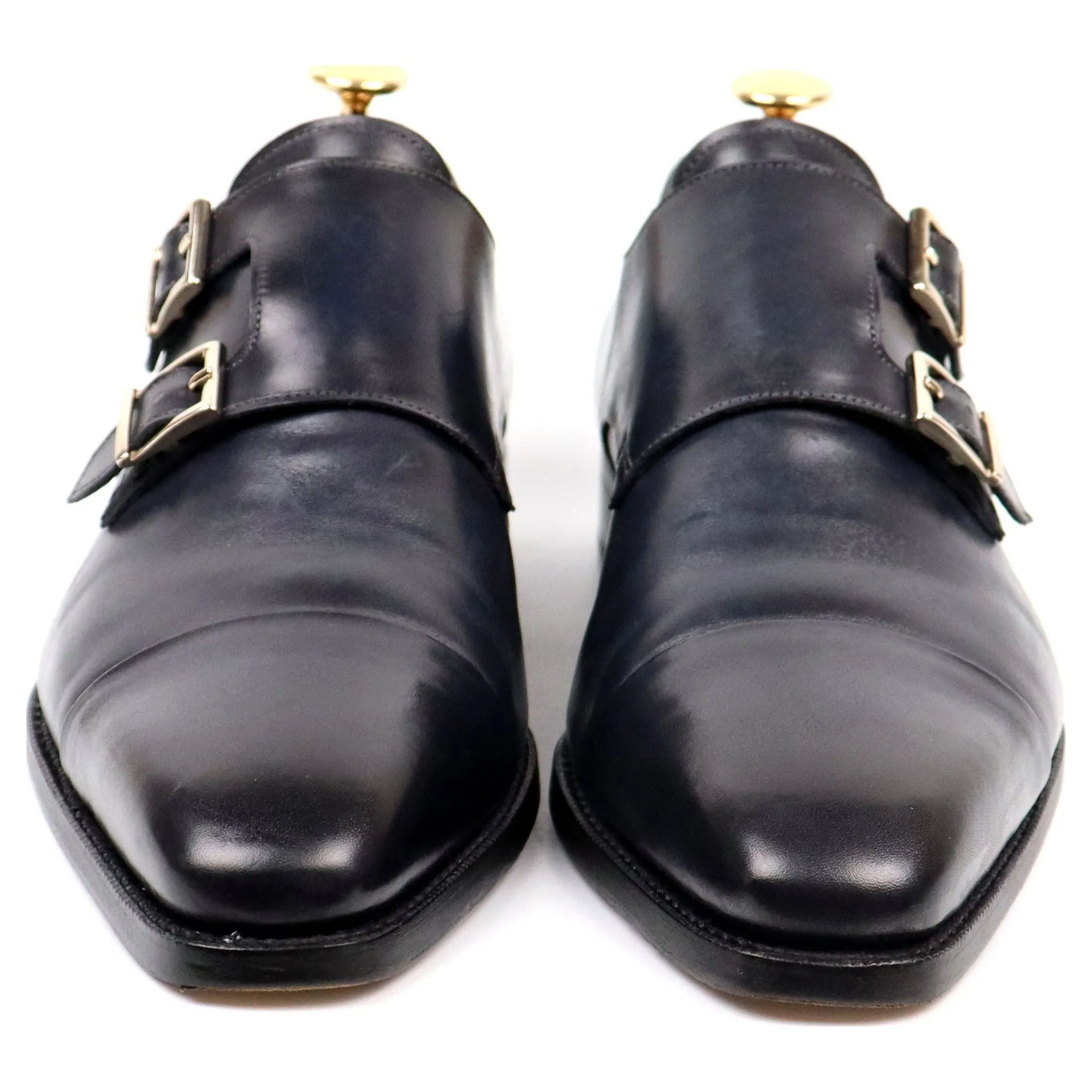 Navy Blue Double Monk Strap UK 6 F