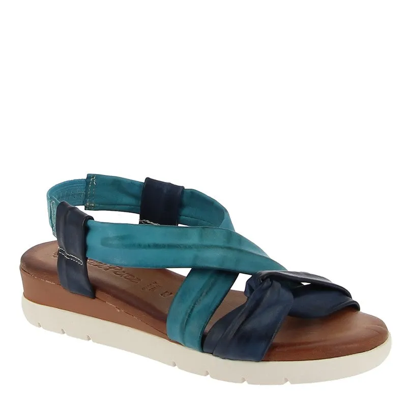 Raquel Perez Mistela Navy Multi Slingback Sandal