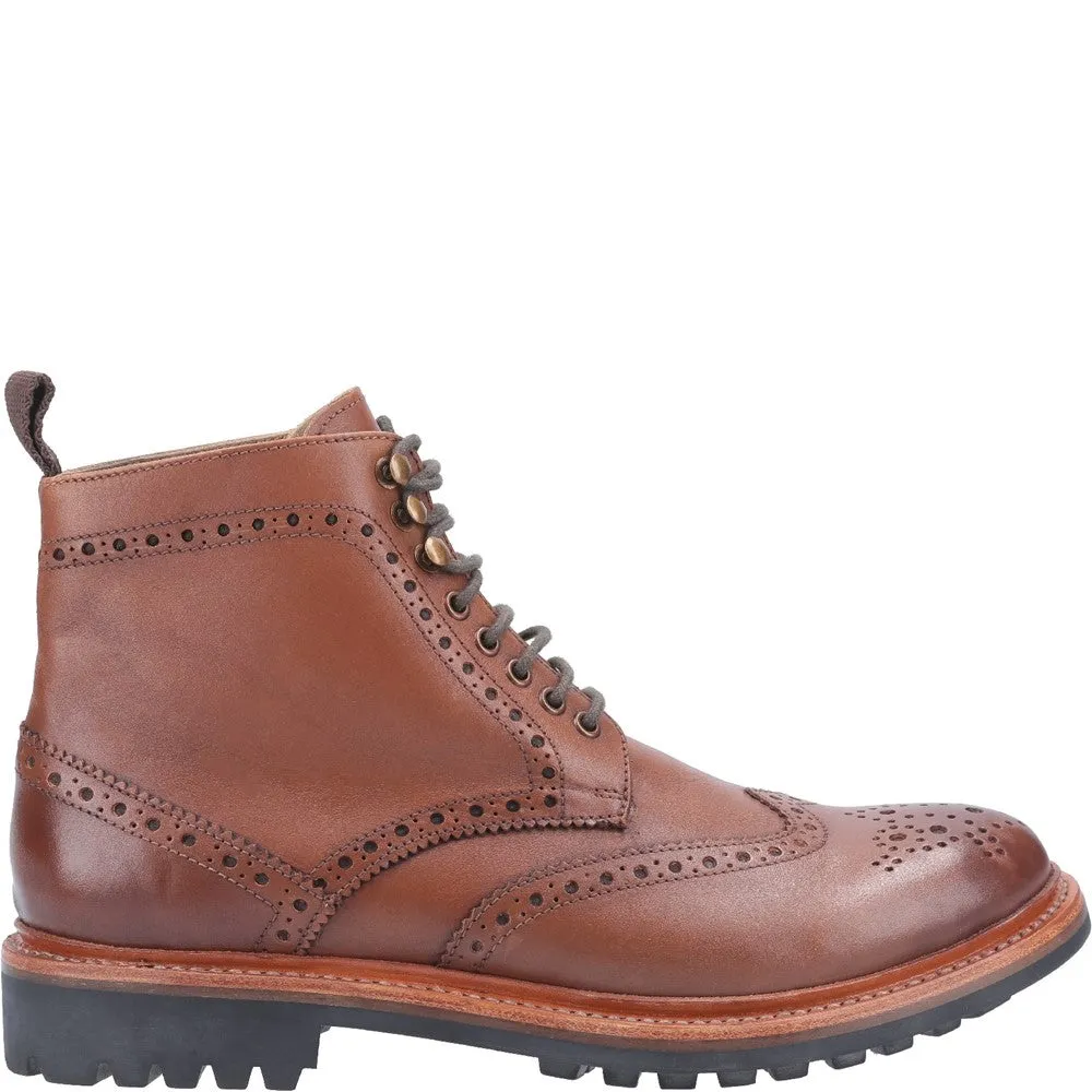 Rissington Commando Goodyear Welt Boots Brown