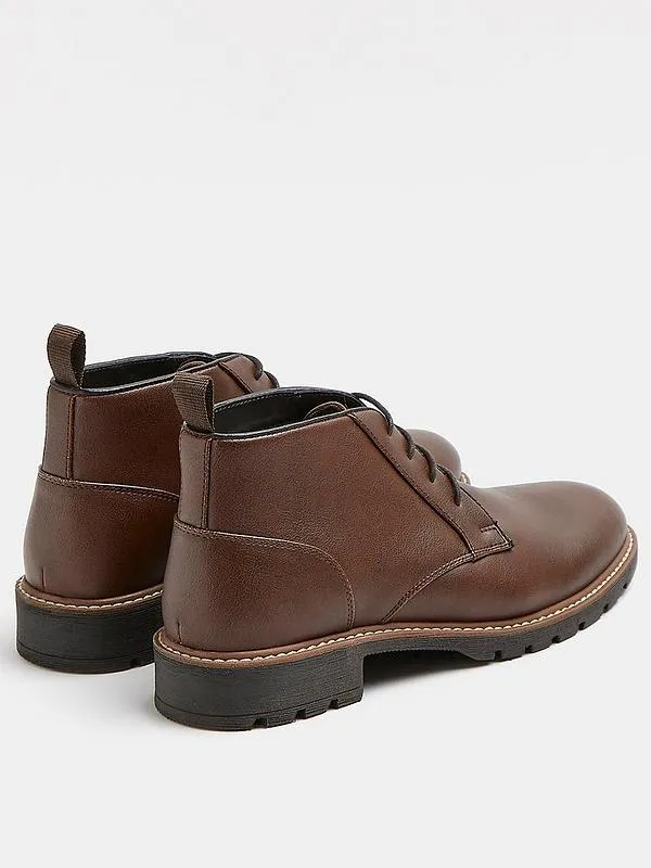 River Island Brown Chukka Mens Boots