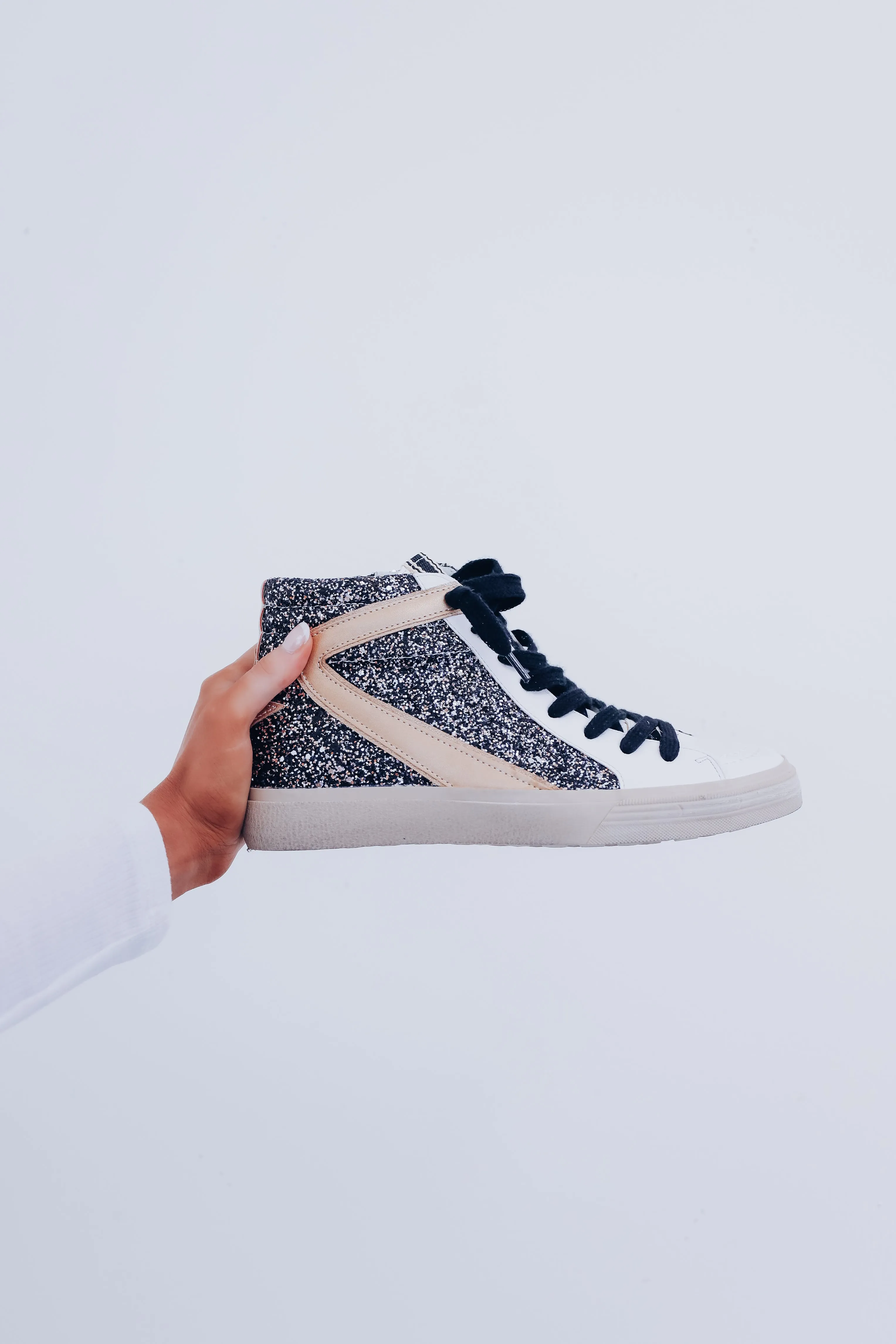 Rooney High Top Glitter Sneaker by Shu Shop