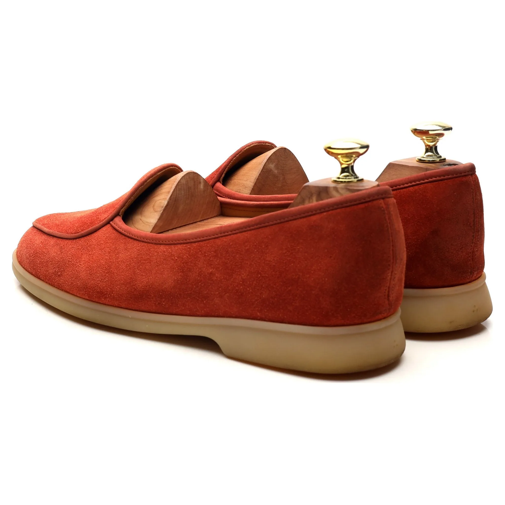 'Sagan Stride' Orange Suede Slip On Loafers UK 7 / UK 7.5