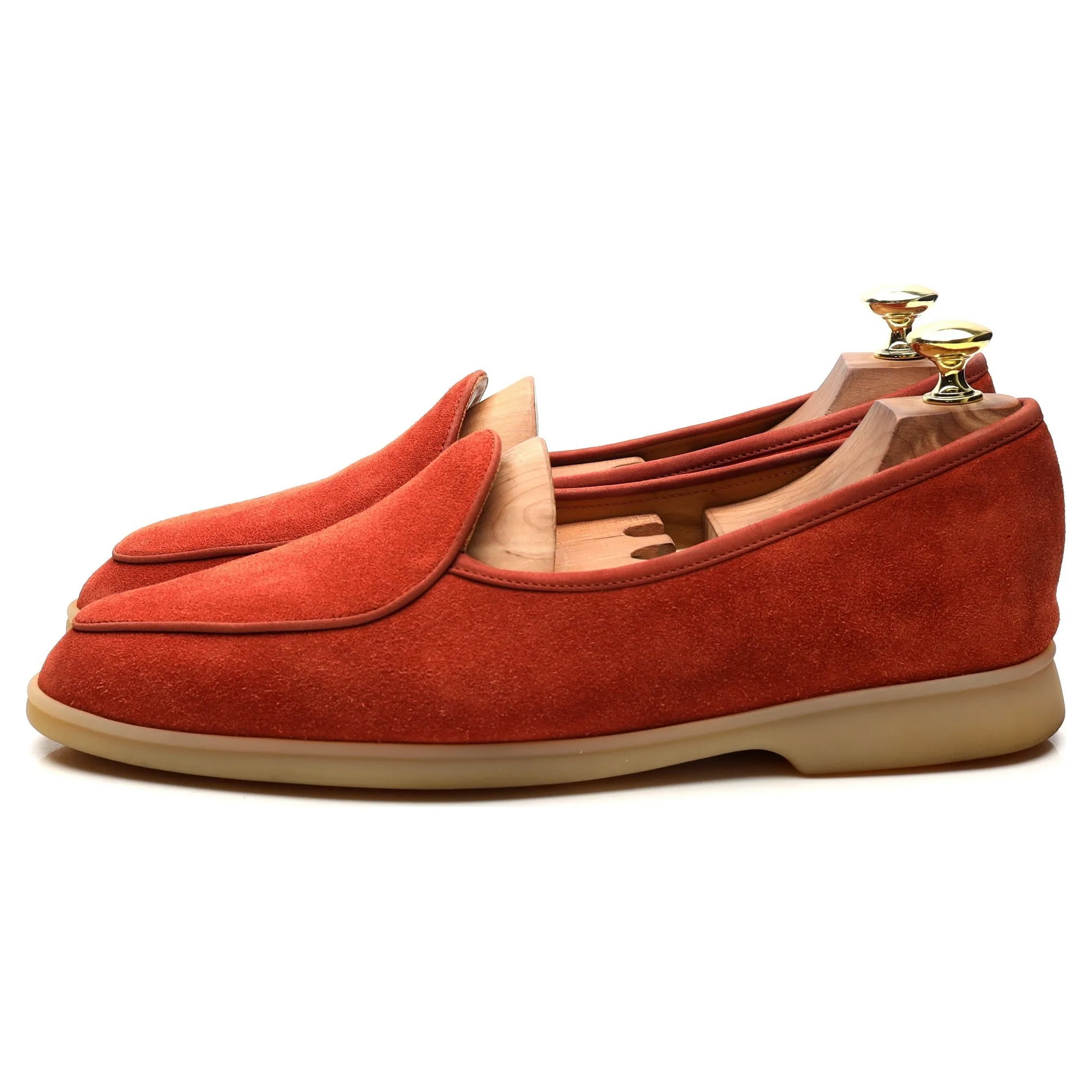 'Sagan Stride' Orange Suede Slip On Loafers UK 7 / UK 7.5