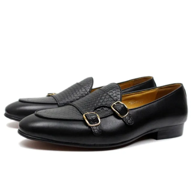 Suave Leather Monk Strap Wedding Loafers