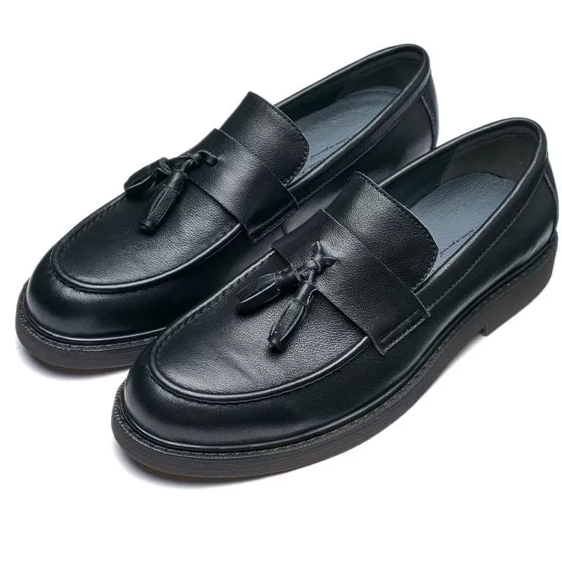 TasselLuxo Cow Leather Slip On Loafers