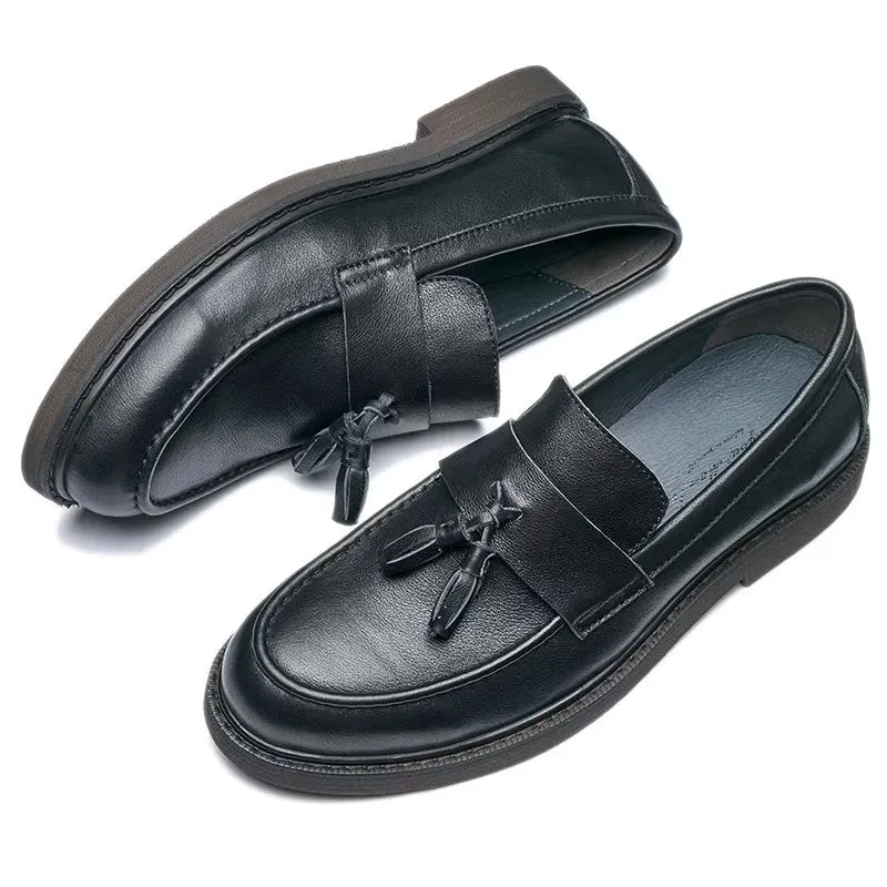 TasselLuxo Cow Leather Slip On Loafers