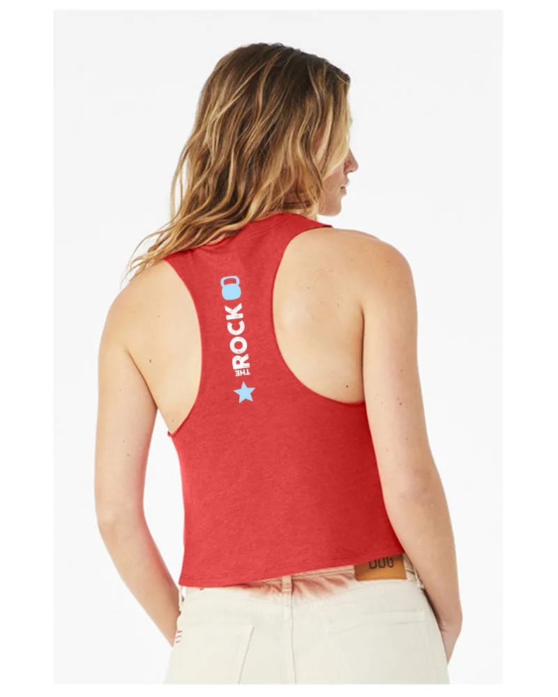 THE ROCK Women's Cropped Racerback Tank