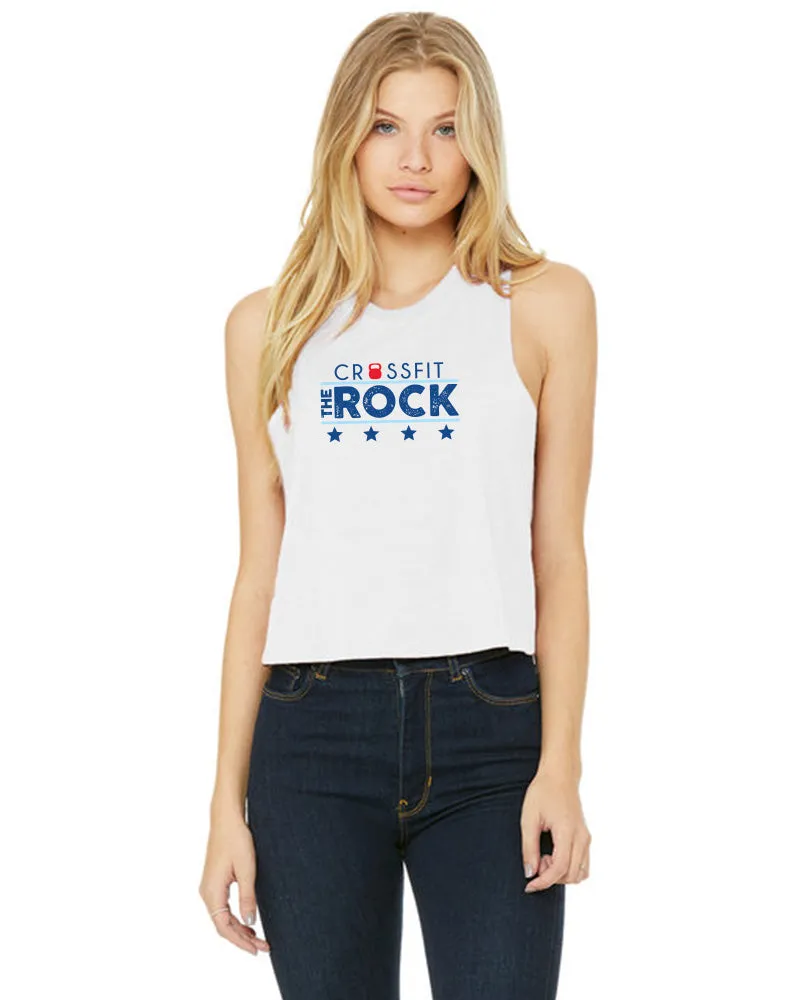 THE ROCK Women's Cropped Racerback Tank