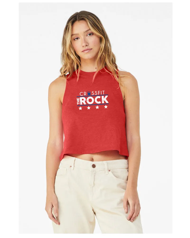 THE ROCK Women's Cropped Racerback Tank