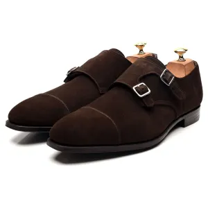 'Thomas' Dark Brown Suede Double Monk Strap UK 10 E