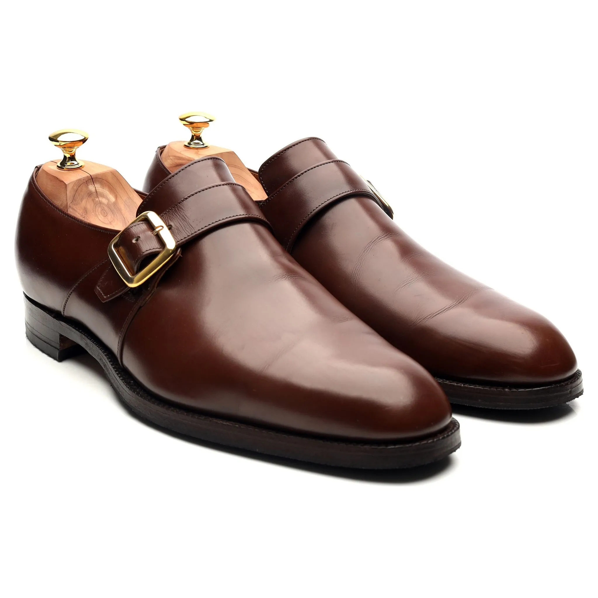 'Westbury' Brown Leather Monk Strap UK 11 F