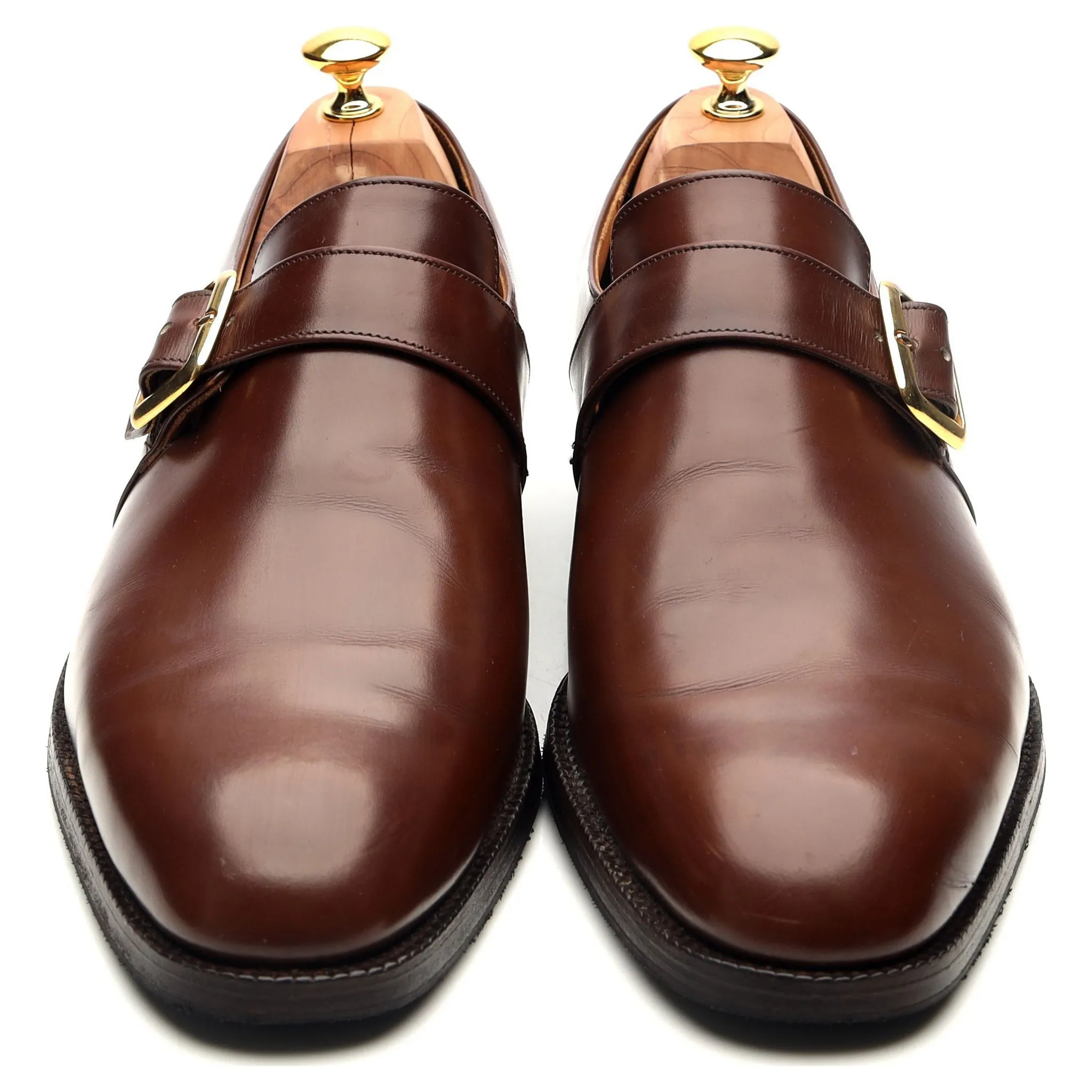 'Westbury' Brown Leather Monk Strap UK 11 F