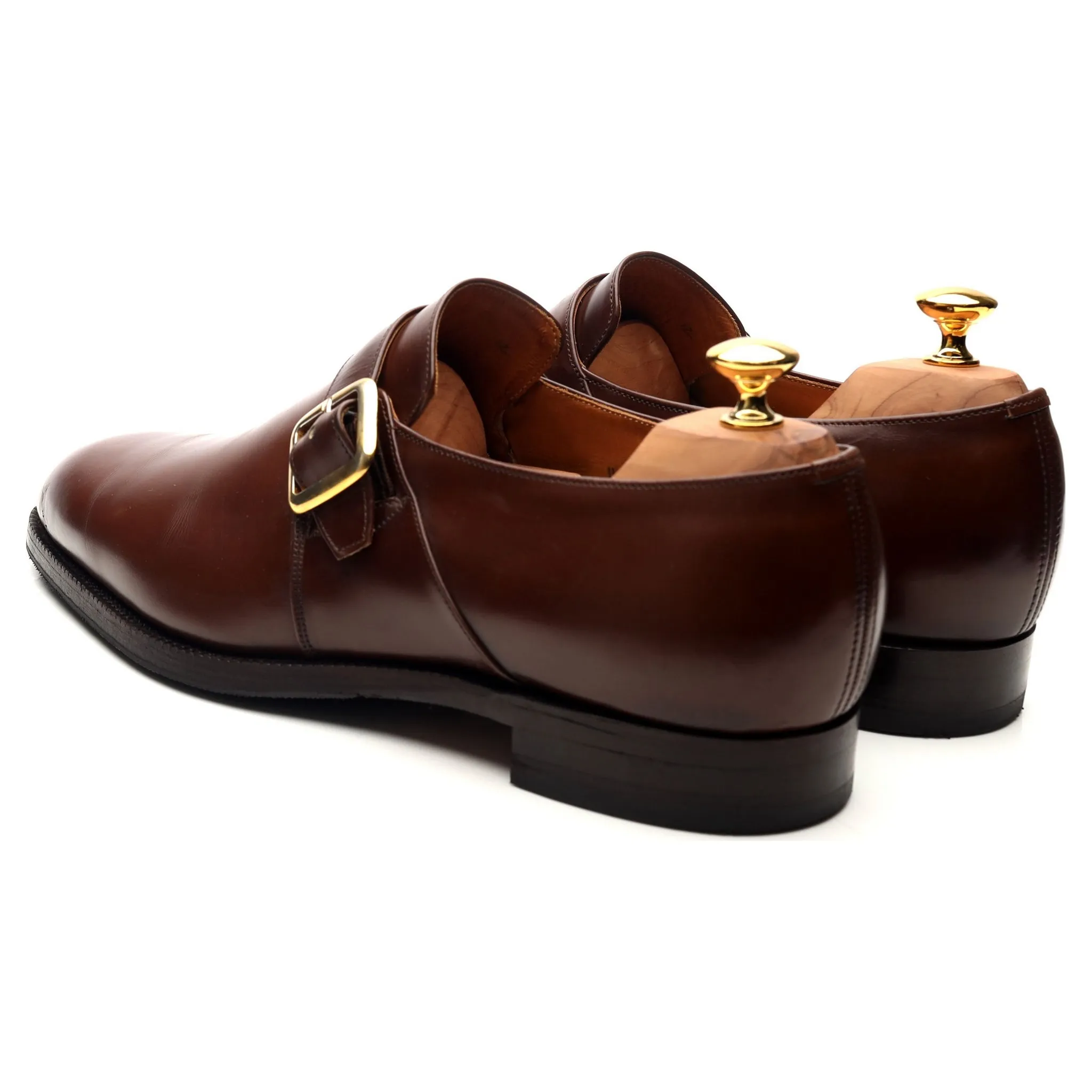 'Westbury' Brown Leather Monk Strap UK 11 F