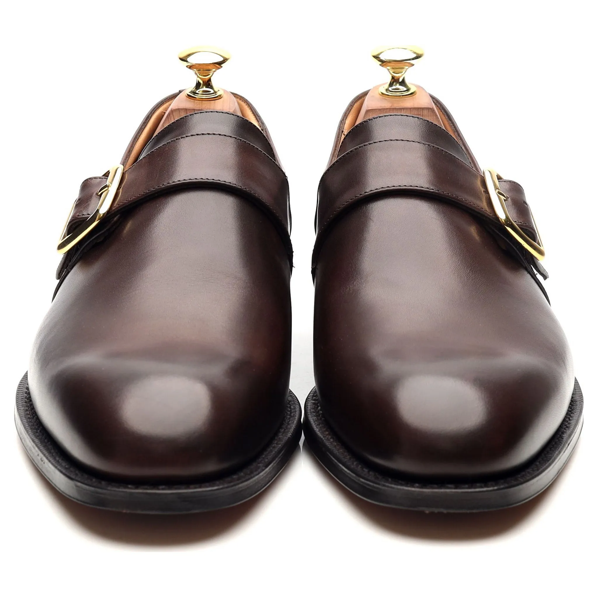 'Westbury' Dark Brown Leather Monk Strap UK 8 G