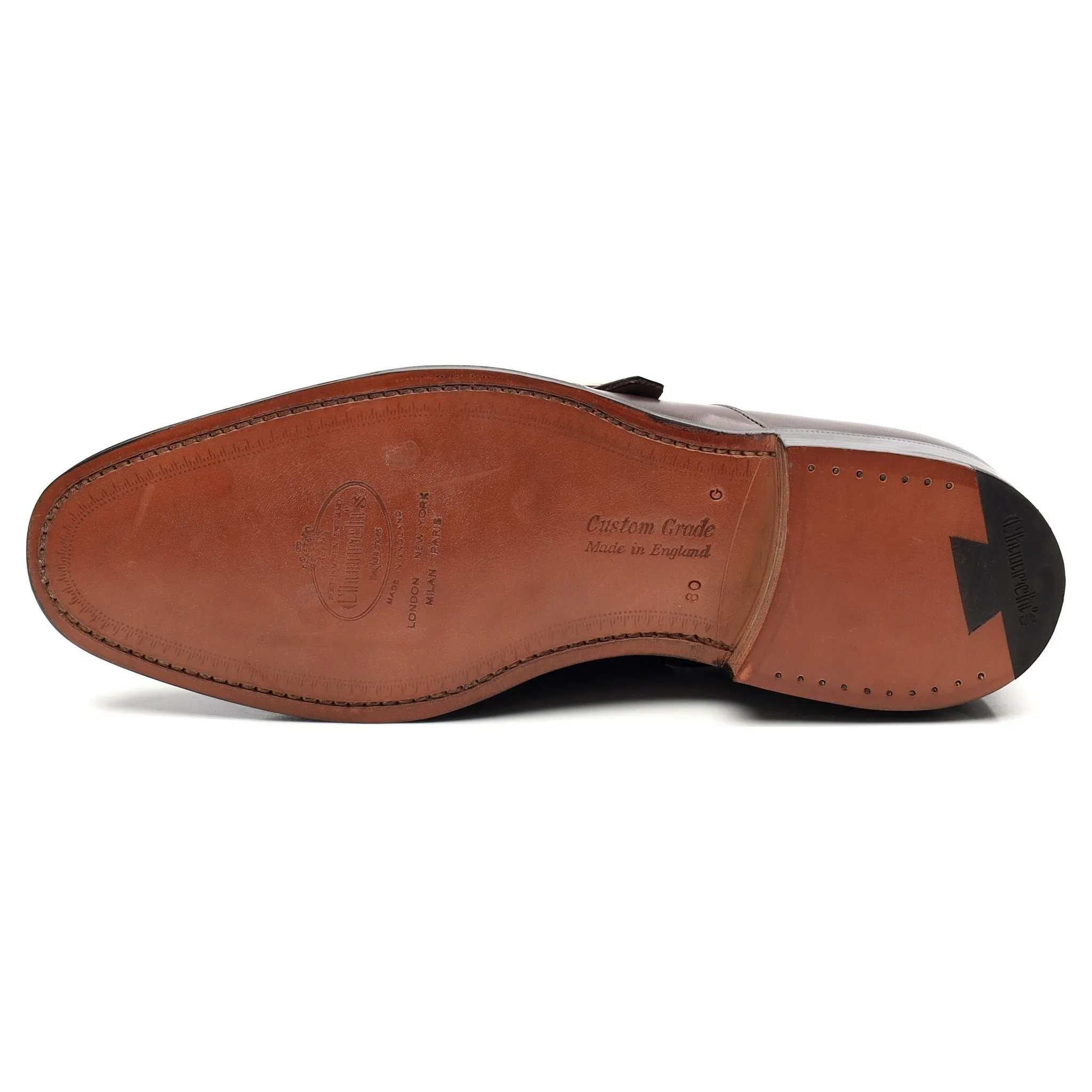 'Westbury' Dark Brown Leather Monk Strap UK 8 G