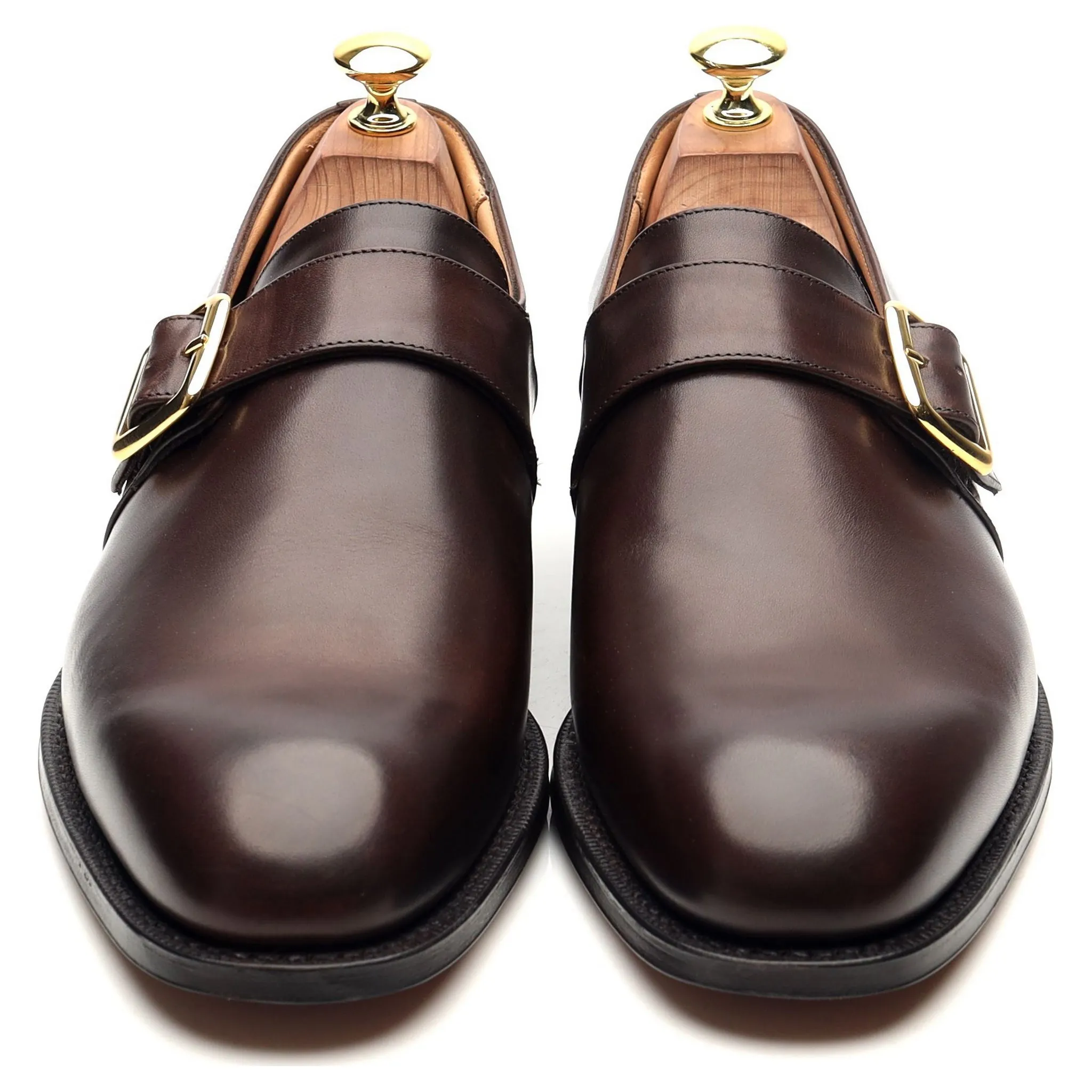 'Westbury' Dark Brown Leather Monk Strap UK 8 G