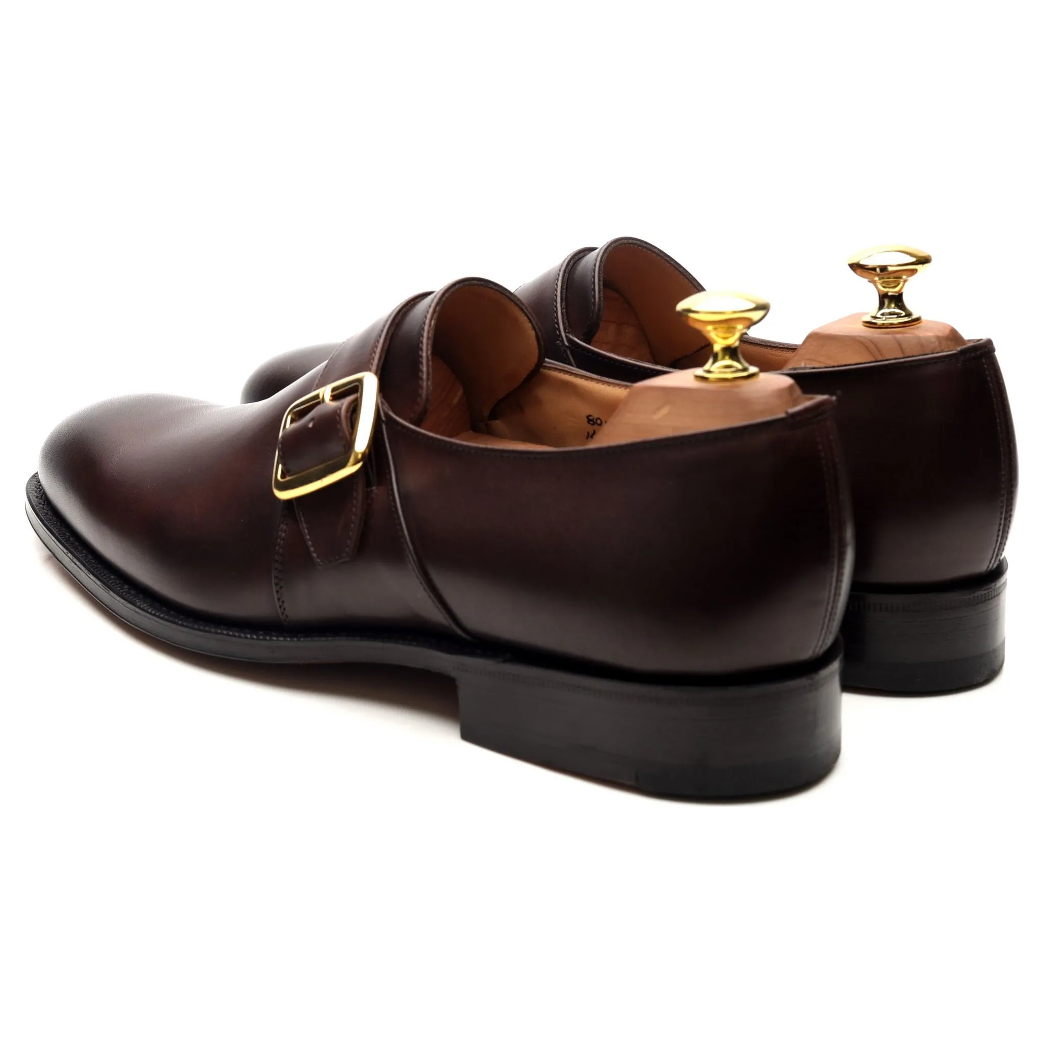 'Westbury' Dark Brown Leather Monk Strap UK 8 G