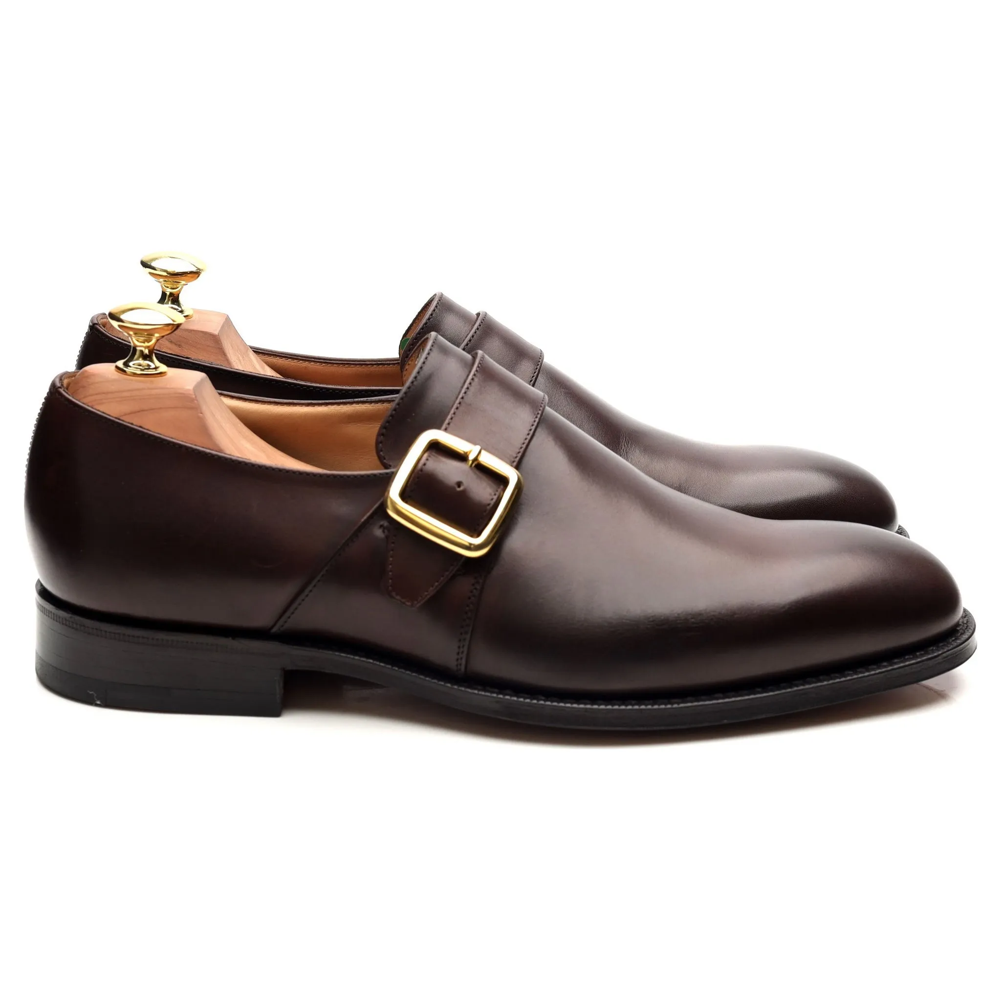 'Westbury' Dark Brown Leather Monk Strap UK 8 G